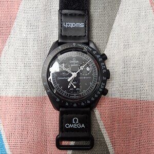 🍊Swatch X Omega Mission To The Moonphase - NEW MOON